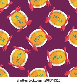 calories diet flat icon,eps10 seamless pattern background