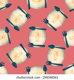 calories diet flat icon,eps10 seamless pattern background