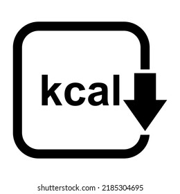 Calories healthy diet icon, nutrition food low sign, kcal zero web vector illustration .
