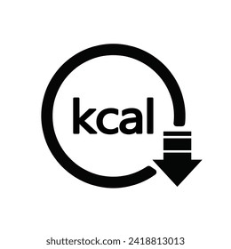 Calories icon. Kcal zero web vector illustration.
