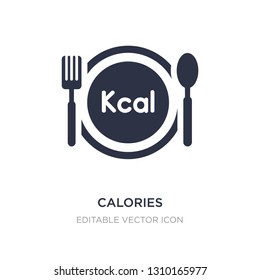 calories icon on white background. Simple element illustration from Food concept. calories icon symbol design.