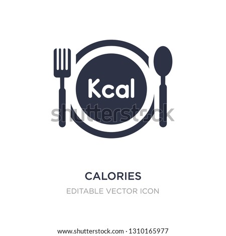 calories icon on white background. Simple element illustration from Food concept. calories icon symbol design.