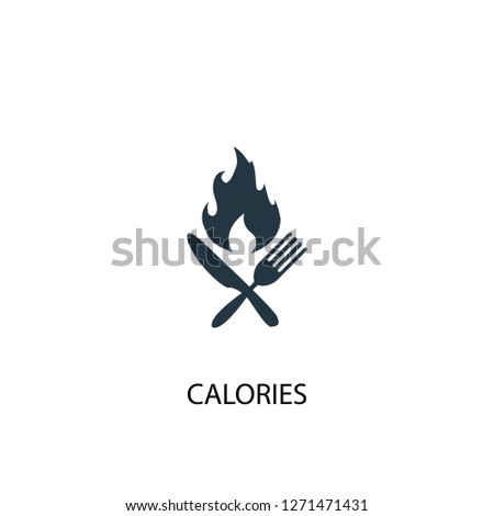 calories icon. Simple element illustration. calories concept symbol design. Can be used for web and mobile.