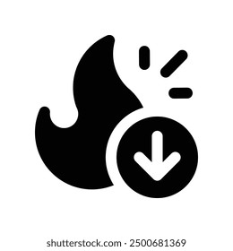 calories icon. vector glyph icon for your website, mobile, presentation, and logo design.