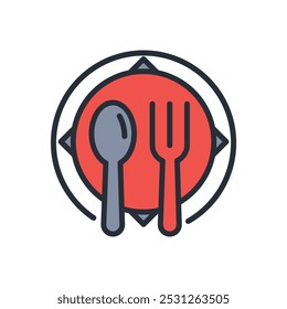 Calories icon. vector.Editable stroke.linear style sign for use web design,logo.Symbol illustration.