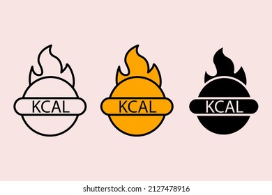calories icons  symbol vector elements for infographic web