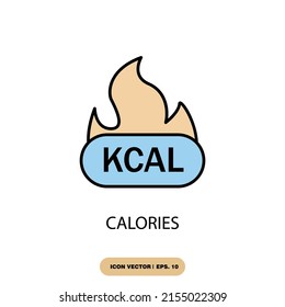 calories icons  symbol vector elements for infographic web