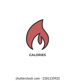 calories vector icon. Colorful flat design vector illustration. Vector graphics