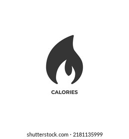 icono del vector calorías. signo plano relleno para concepto móvil y diseño web. Símbolo, ilustración del logotipo. Gráficos vectoriales