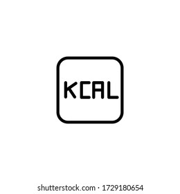 Calories vector icon information in linear, outline icon isolated on white background
