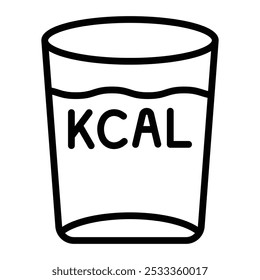 Calorías Vector Line Icon Design