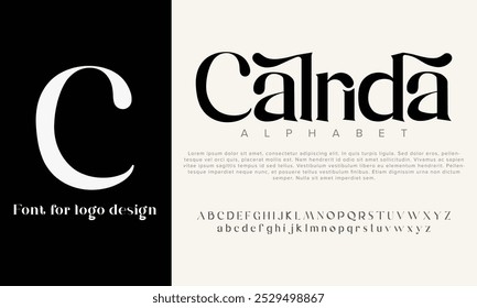 Calrida vector alphabet font for logo design