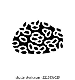 vector de icono del glifo de arroz de calrose. signo de arroz con calrose. ilustración de símbolo aislado