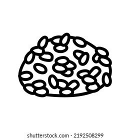 calrose rice line icon vector. calrose rice sign. isolated contour symbol black illustration