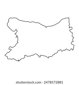 Calvados department map, administrative division of France. Vector illustration.