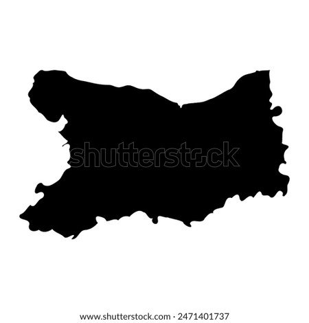 Calvados department map, administrative division of France. Vector illustration.