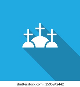 calvary (Golgotha) flat icon, vector illustration