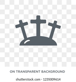 Calvary icon. Trendy flat vector Calvary icon on transparent background from Religion collection. 