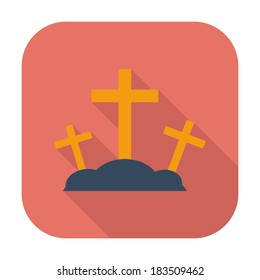 Calvary single flat color icon. Vector illustration.