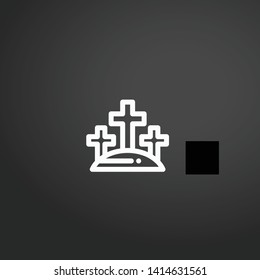 Calvary vector icon. Calvary concept stroke symbol design. Thin graphic elements vector illustration, outline pattern for your web site design, logo, UI. EPS 10.