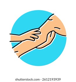calves massage therapy color icon vector. calves massage therapy sign. isolated symbol illustration