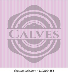 Calves pink emblem. Retro