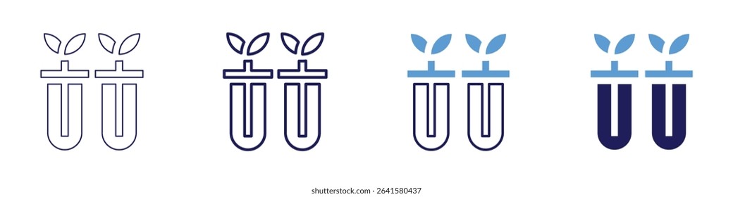 Calvin cycle icon in 4 different styles. Thin Line, Line, Bold Line, Duotone. Duotone style. Editable stroke.