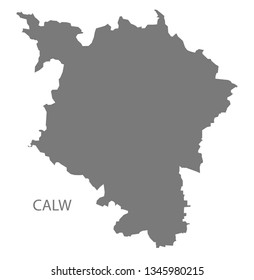 Calw county map of Baden Wuerttemberg Germany