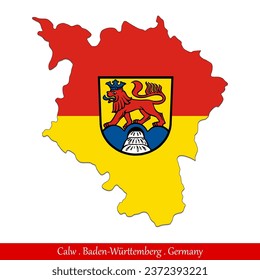 Calw Flag - Baden-Württemberg,Germany (EPS)