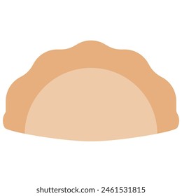 calzone icon with flat style