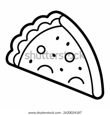 Calzone Icon on Transparent Background
