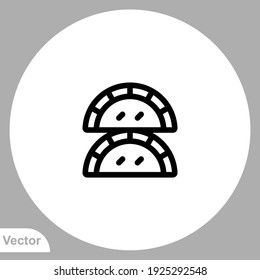 Calzone icon sign vector,Symbol, logo illustration for web and mobile