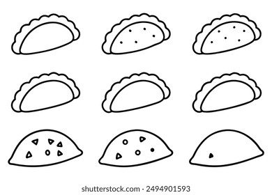 Calzone line art elegant simple design