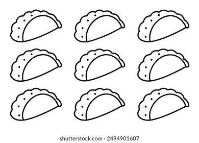 Calzone line art fine detailed sketch