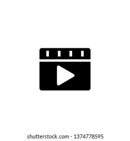 Cam, camera, film, movie, record, round, video flat icon. Editable vector 64x64 Pixel.