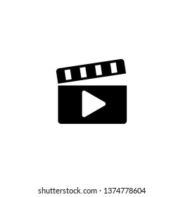 Cam, camera, film, movie, record, round, video flat icon. Editable vector 64x64 Pixel.