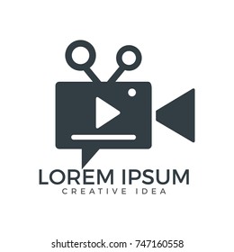 Cam Chat Vector Logo Design.