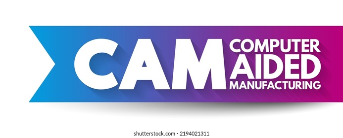 CAM - Computer Aided Manufacturing Is The Use Of Software To Control Machine Tools In The Manufacturing Of Work Pieces, Acronym Concept Background