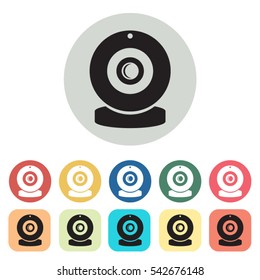 Cam icons set.Vector illustration
