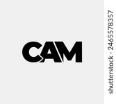 CAM letter monogram typography logo