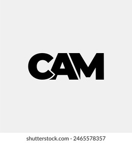 Logo de monograma tipográfico de letra CAM