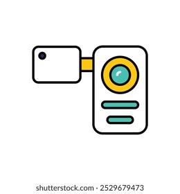 cam recorder icon with white background vector stock illustration