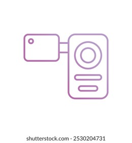 cam recorder icon with white background vector stock illustration