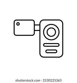 cam recorder icon with white background vector stock illustration