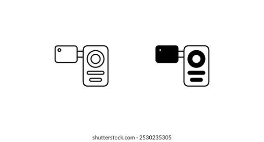 cam recorder icon with white background vector stock illustration