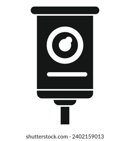 Cam road traffic icon simple vector. Warning road cam. Area control
