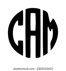 CAM round vector logo design