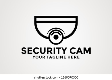 Cam Security Logo design, cam logo template vector