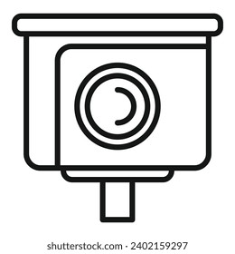 Vector de contorno del icono de control de la base de levas. Acelere el tráfico. Limitar el control de armas
