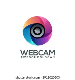 Cam Webcam Logo Illustrator Colorful Vector Design Termplate